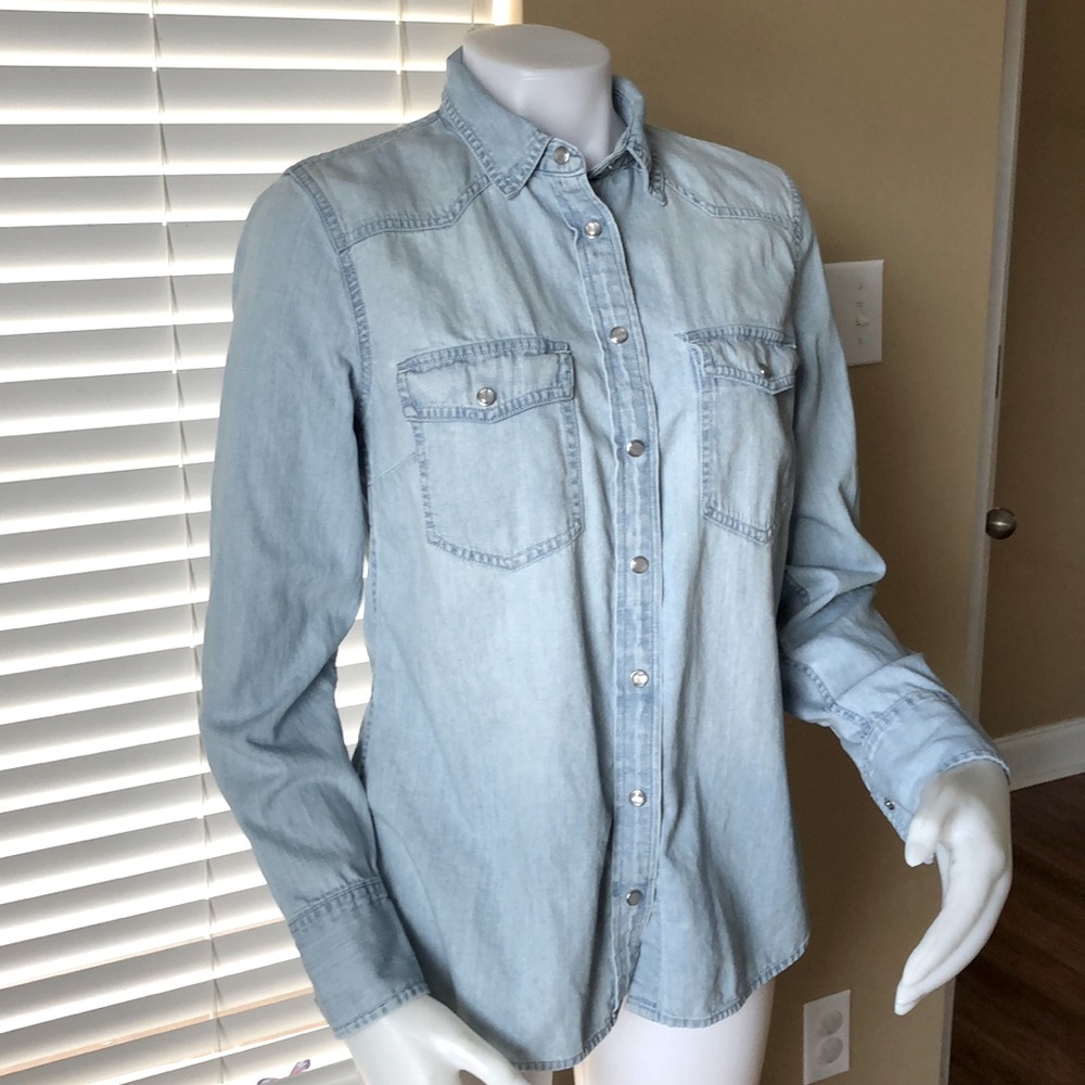J Crew denim chambray shirt sz 6